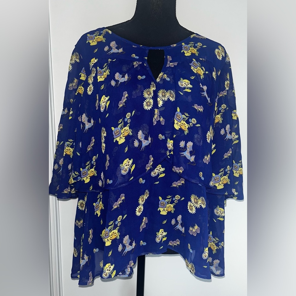 Alice in Wonderland blue blouse